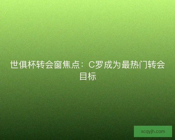 世俱杯转会窗焦点：C罗成为最热门转会目标