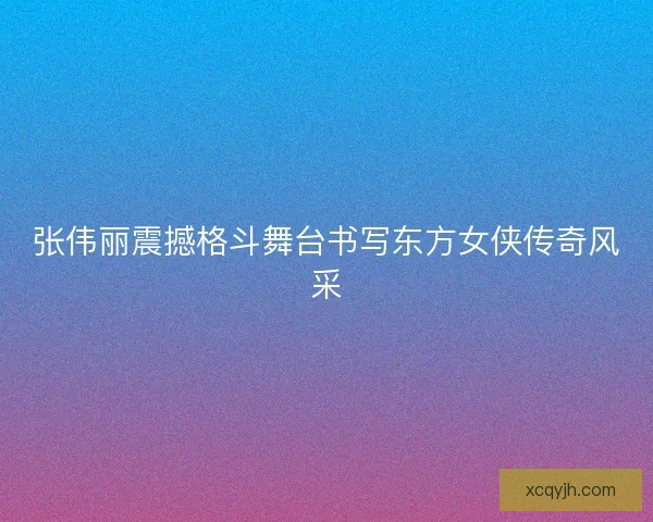 张伟丽震撼格斗舞台书写东方女侠传奇风采